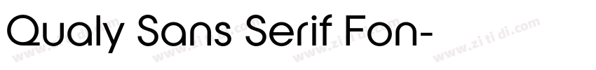 Qualy Sans Serif Fon字体转换